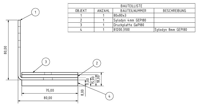 37krCYVLblVgOX Pitzl GePi-Connect Schallschutzwinkel Winkelverbinder GePi-Winkel