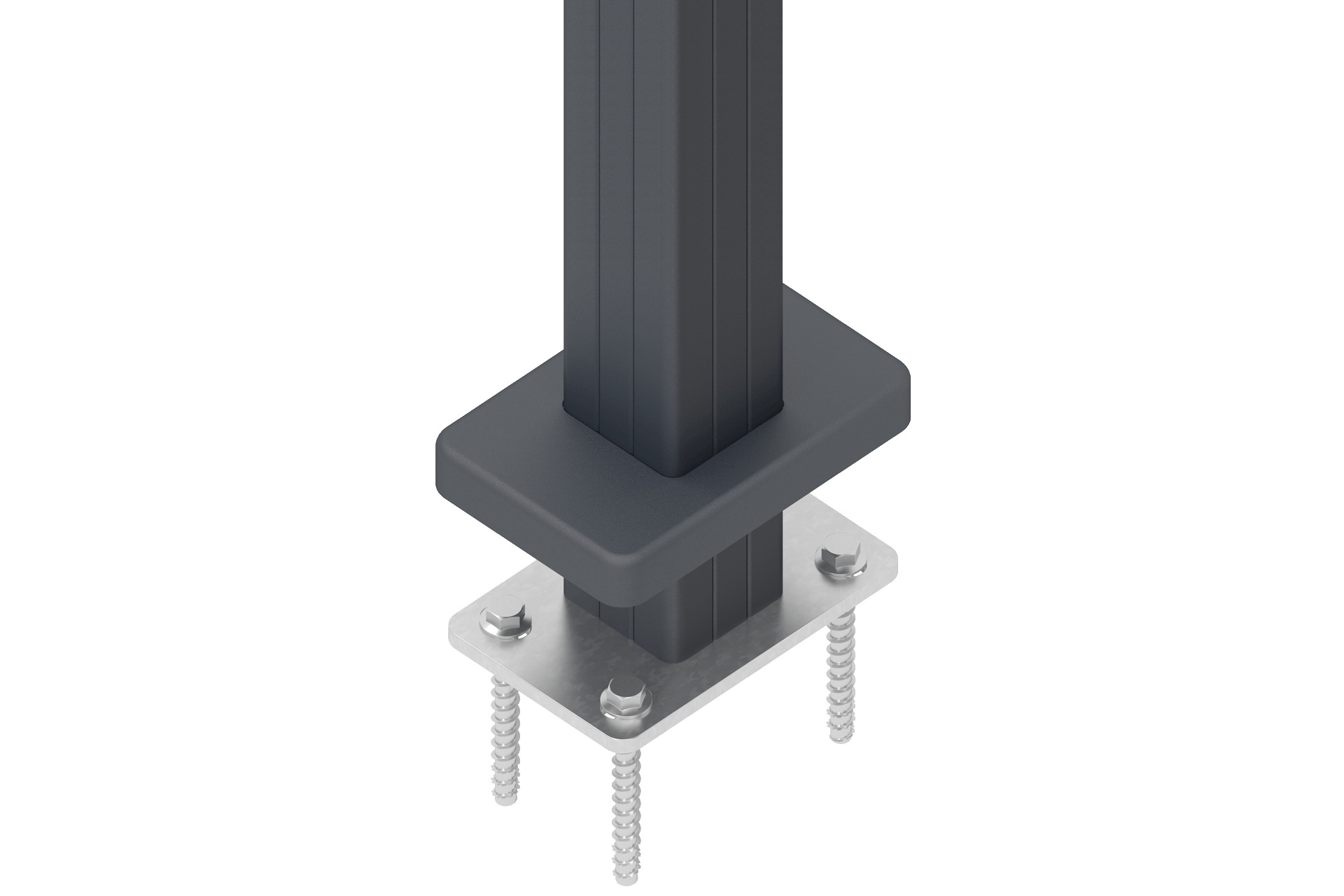 Pfostenträger-Abdeckung 11x17x2 cm für Alu-Pfosten anthrazit