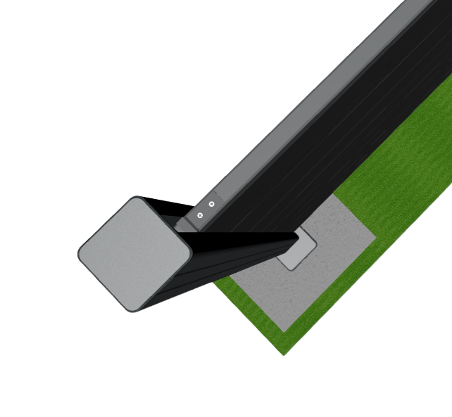 Sicherungsclips Set 45,6x23,1x6 mm anthrazit für WPC-Steckzaun