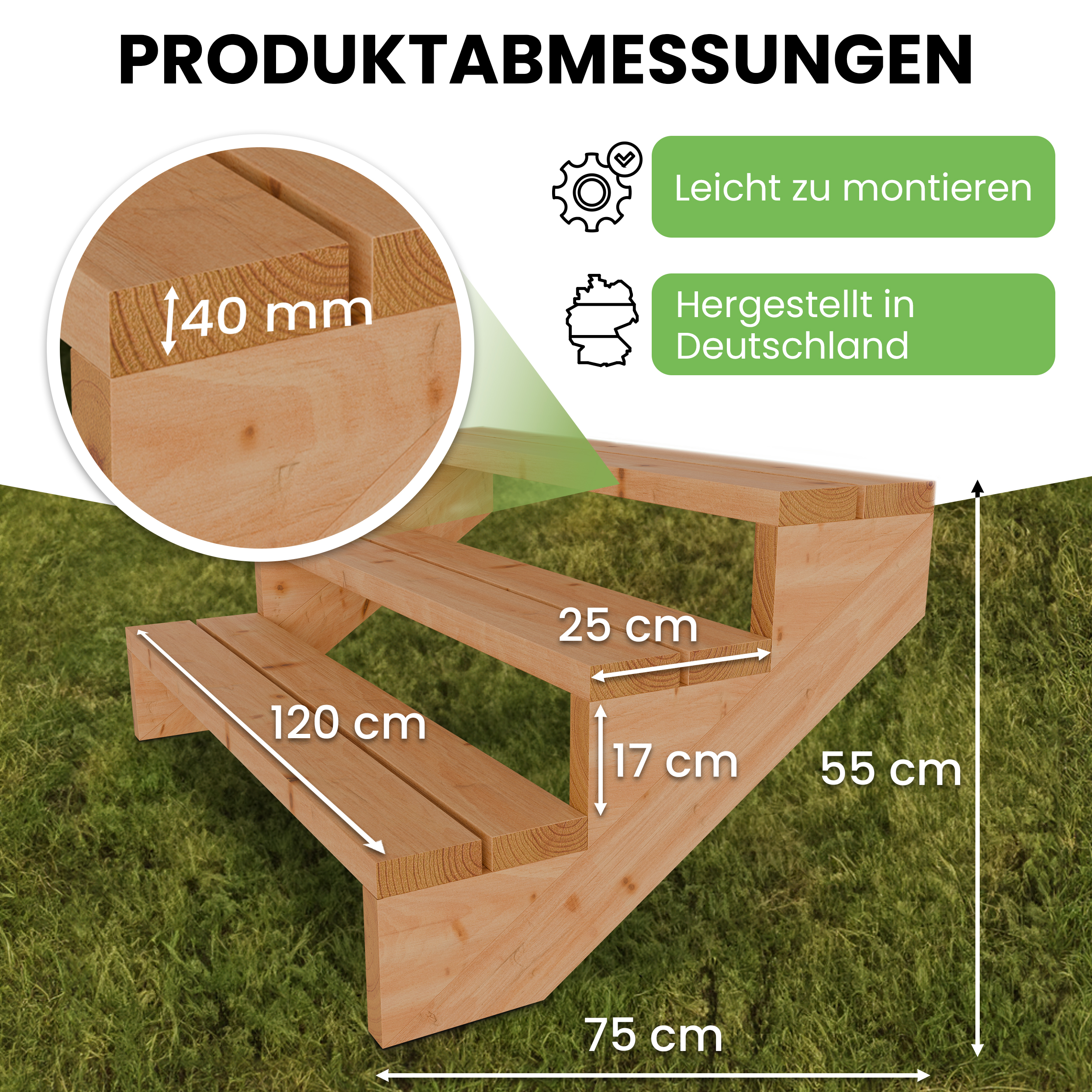 06977YpEgs2toZT Terrassentreppe aus Lärche Treppe Stufen Wangentreppe Breite