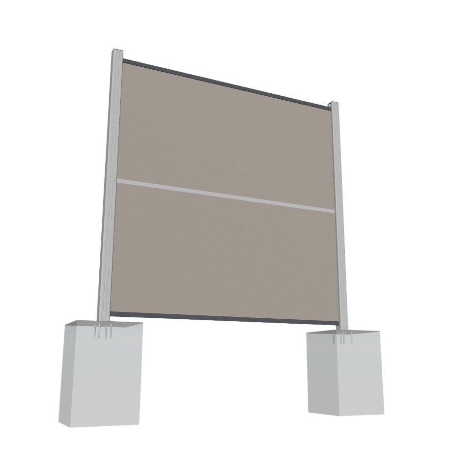 Montageleisten-Set-anthrazit Sichtschutz EASY-BOARDS Montageleisten-Set anthrazit