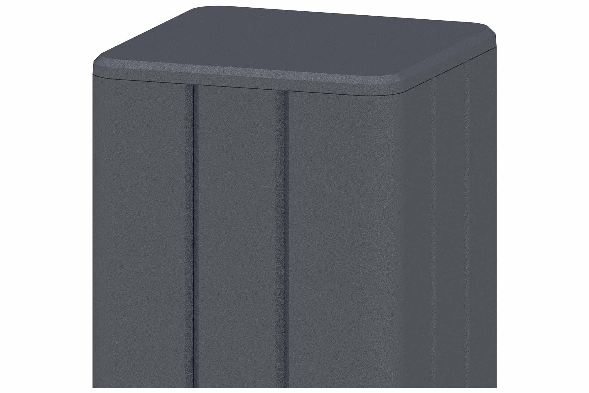 ALU-Pfosten zum Einbetonieren 7x7x235 cm anthrazit für WPC-Steckzaun