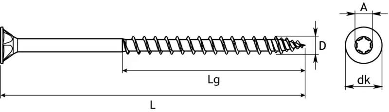 HOX Innenvielzahnschrauben m. Bit 4x50 (Stahl verzinkt (50 Stück) - 175 14 50 63)