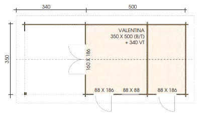 Valentina-2 Premium Gartenhaus Velantina