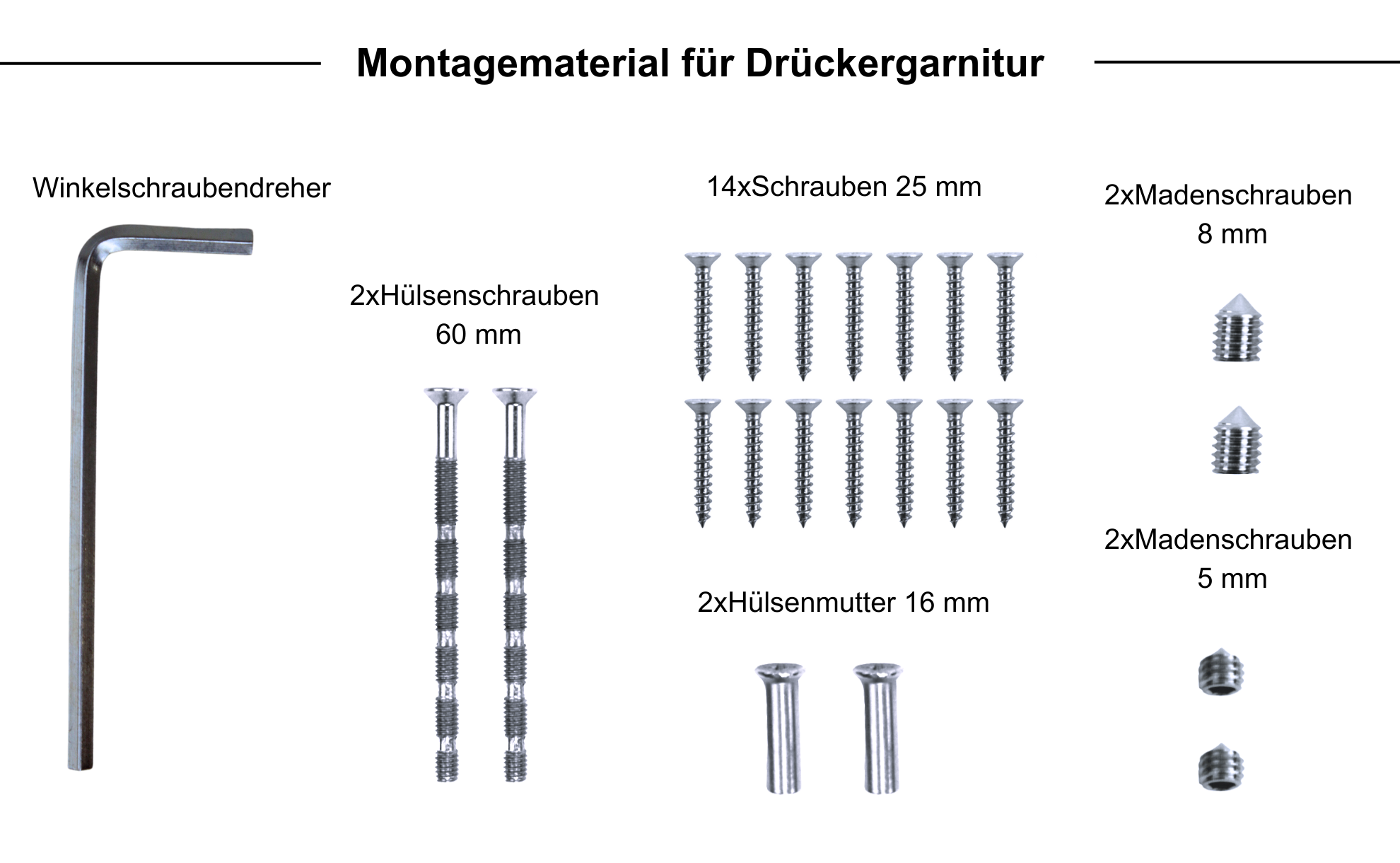 Montagematerial-fuer-DrueckergarniturQnetI1GugwAjR Einsteckschloss mit Türschloss + Drückergarnitur mit eckigen Griffen und Schlüsselrosette Edelstahl