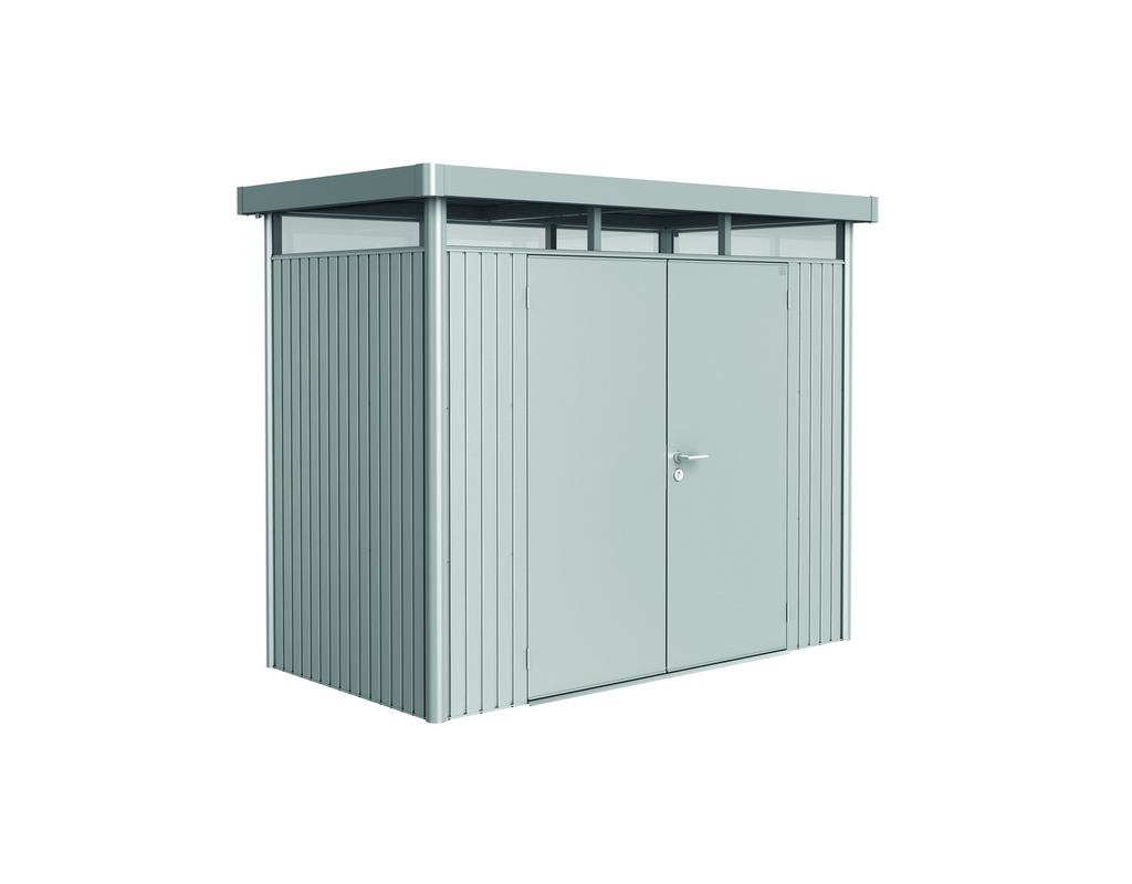 Biohort Gerätehaus HighLine Gr. H1 (silber-metallic, Doppeltür)