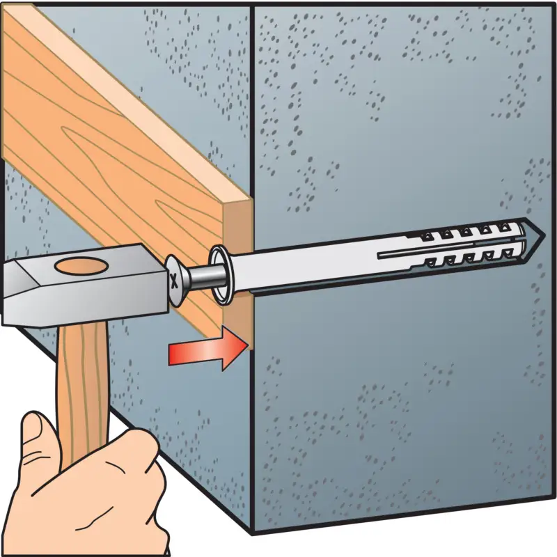 Nageldübel vormontiert 8x100 Nylon / (Stahl verzinkt (50 Stück) - 905 908 100)