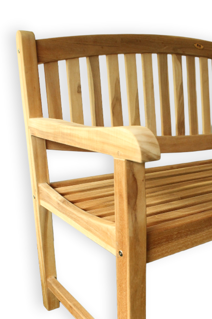 annaa Gartenbank Teakbank Holzbank Sitzbank für Balkon Terrasse Garten Teakholz natur