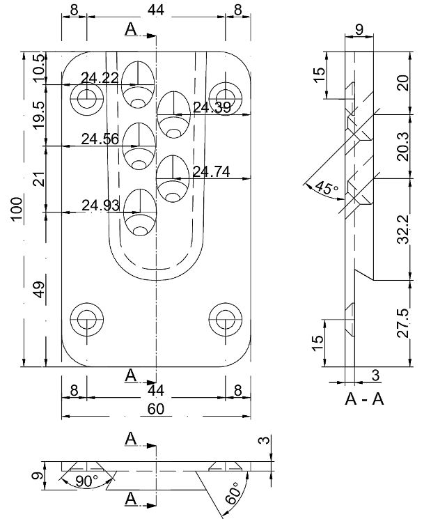39CivpkjBHWTPz Pitzl Verbinder HVP Standard für Holz-Stahl-Betonanschluss 60/90x100x18 mm Art.-Nr. 88210.3000