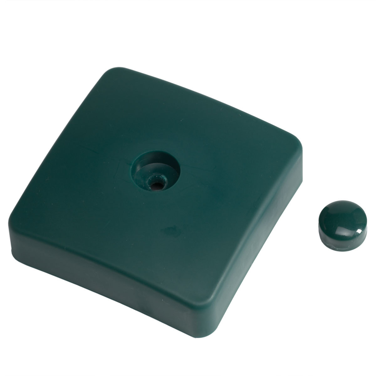 PVC-9x9-grun_3b4FwIScrTc3LITXPqK2yl9kDVy Pfostenkappe GRÜN Kappe für Pfosten Abdeckkappe aus Kunststoff