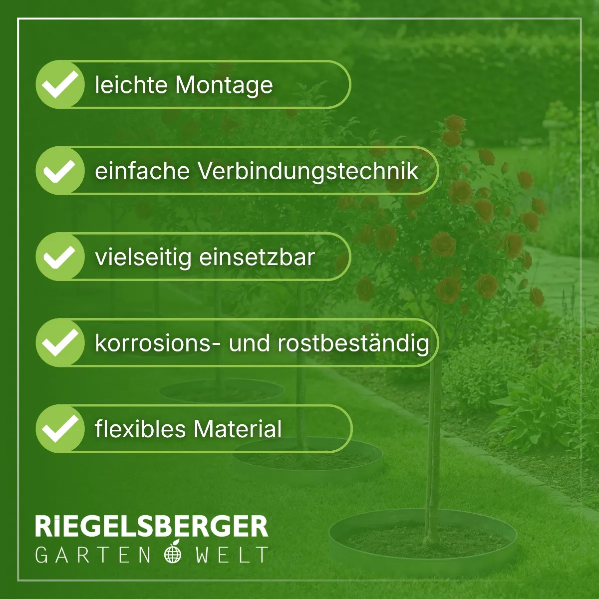 Rasenkante Kreis Beetumrandung Rasenbegrenzung Beeteinfassung