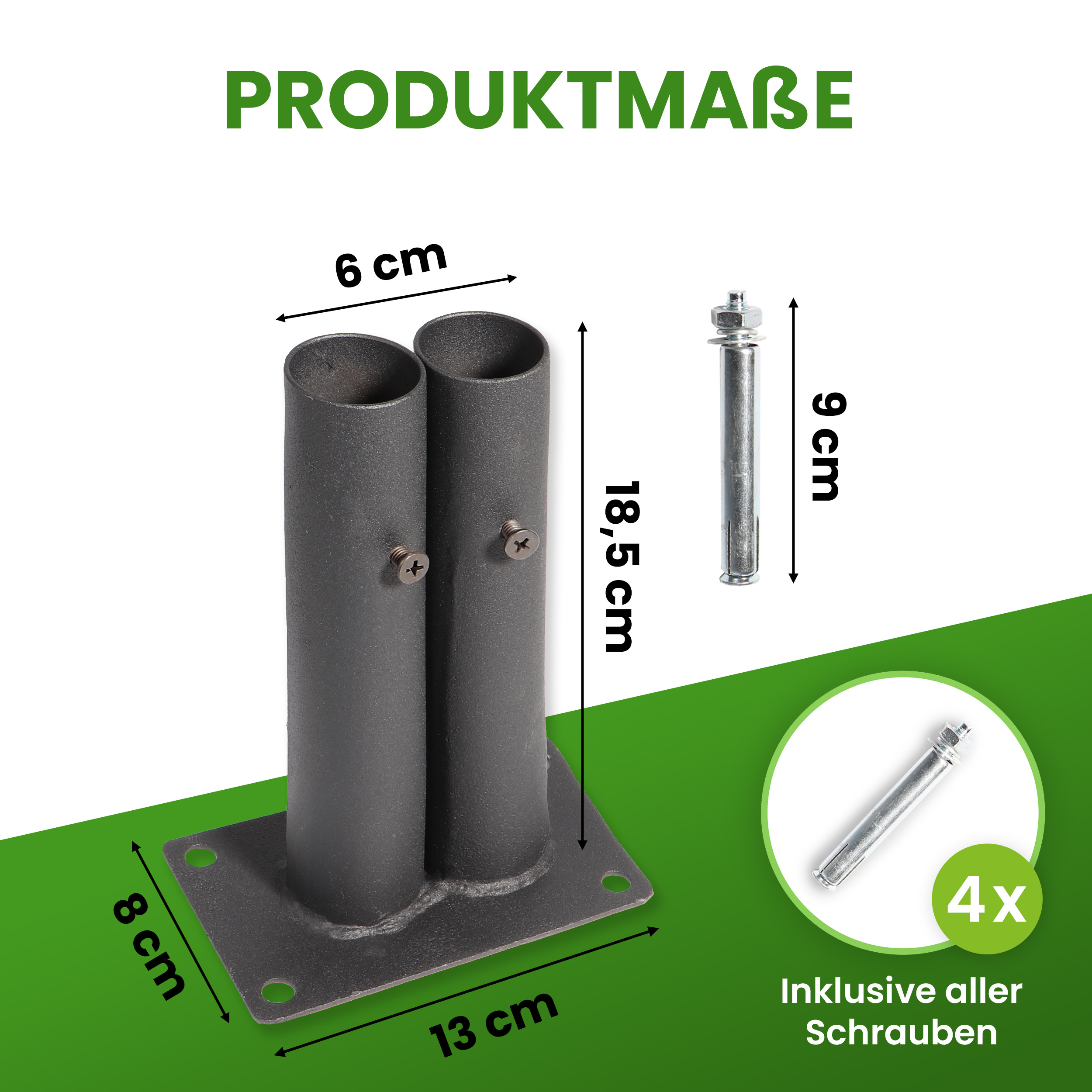 Doppelverbindungshülse für Lamellenzäune mit Rohrdurchmesser 30 mm Aufschraubhülse Metall Doppelverbindungshülse für Lamellenzäune mit Rohrdurchmesser 30 mm Aufschraubhülse Metall