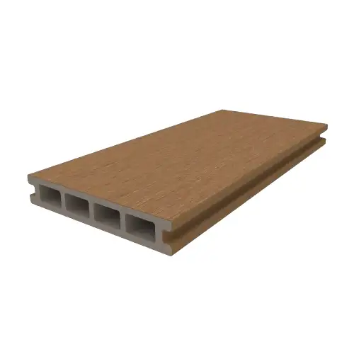 WPC Terrassendiele 25x140 mm Hohlprofil ummantelt Teak 30 cm