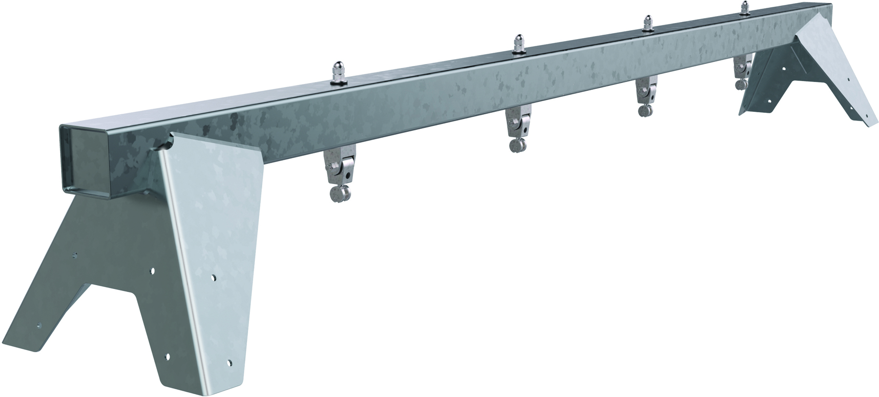 828-010-010-001 Metall-Doppelschaukel öffentlich DIN 1176 Standpfosten 120x120 mm Komplett-Set