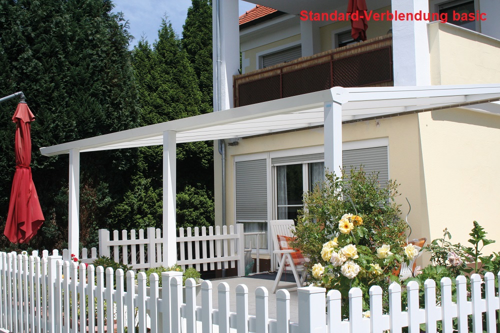 primeline-zaun-1 Premium Aluminium Terrassenüberdachung Glas 8mm klar, MADE IN GERMANY ALU - Überdachung