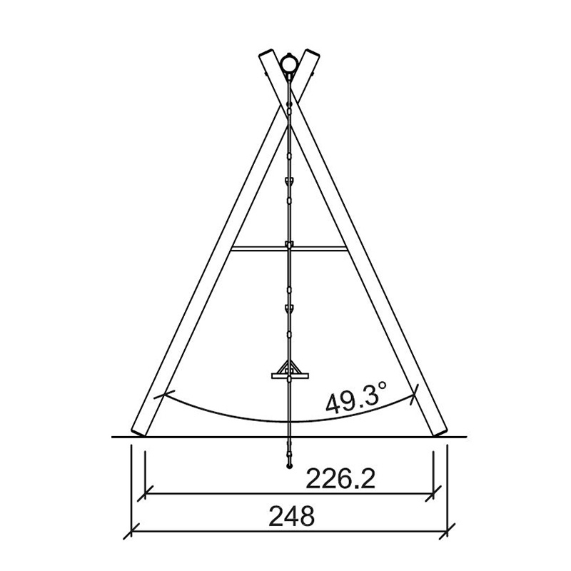 RIE3396_1 Schaukelanlage LISA Kletterschaukel für den öffentlichen Bereich Klettergerüst