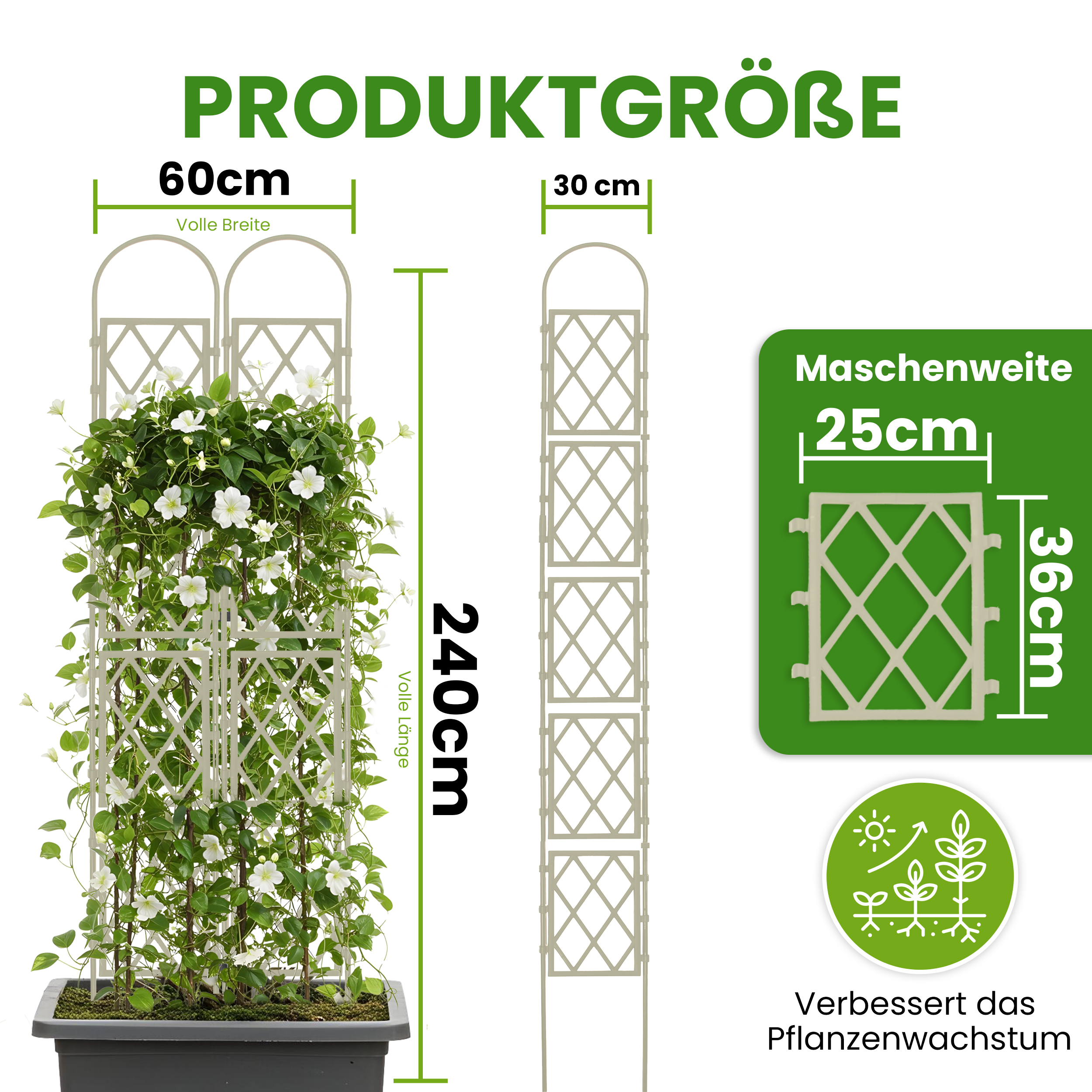 Wandspalier mit Bogen Rankgitter Pflanzenstütze Gitterspalier für Garten