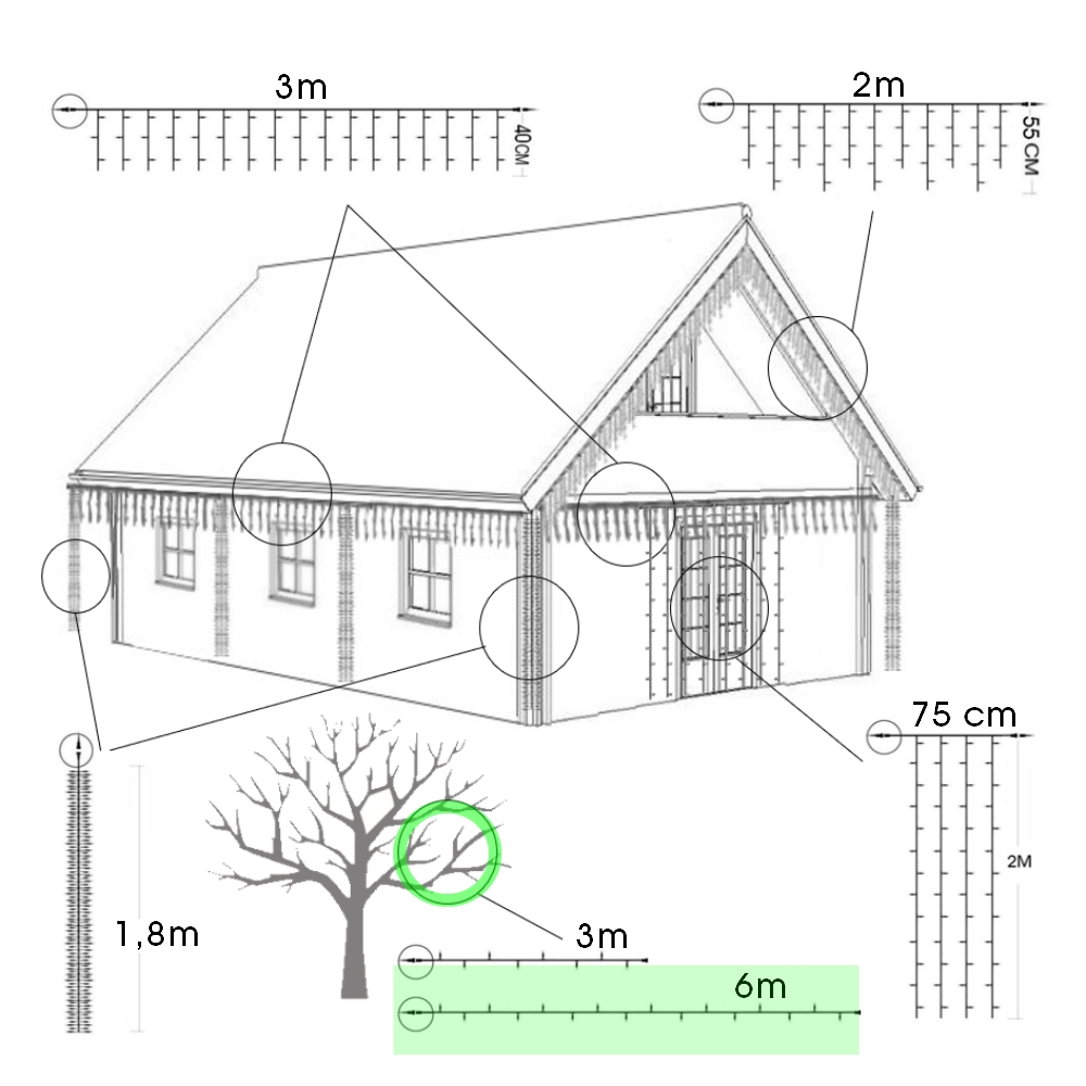 PRO CONNECT LED Lichterkette warmweiß – IP44 für innen & außen