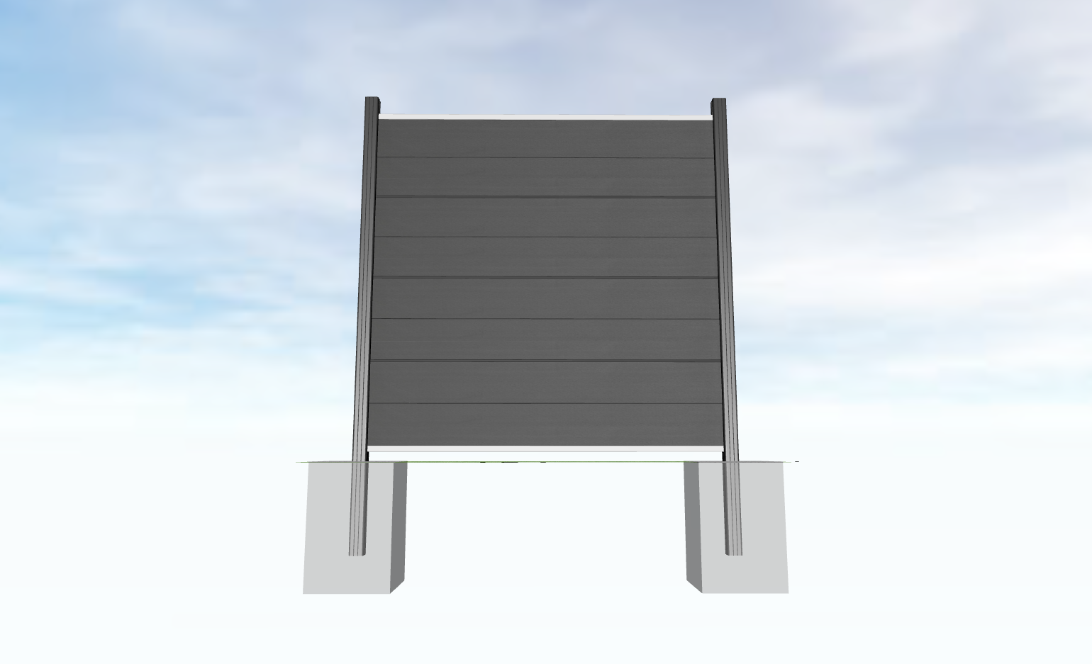 Delta-Planer-19 ALU-Pfosten zum einbetonieren 7x7x235 cm anthrazit für WPC-Steckzaun
