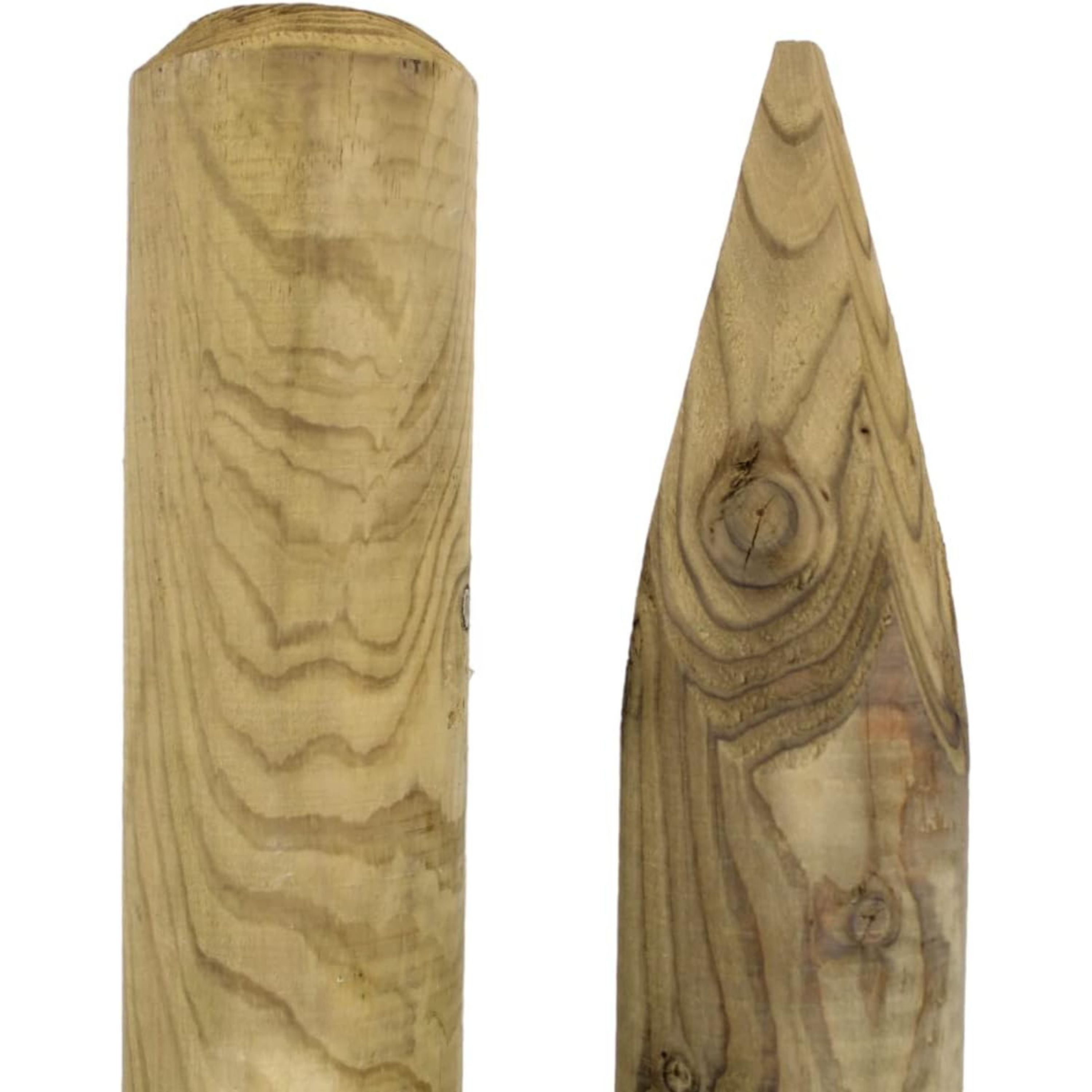 Pfahl Ø 6 cm Höhe 175 cm Holzpfahl Kiefer imprägniert Pflanzstab Gartenpfahl Rankhilfe Baumpfahl