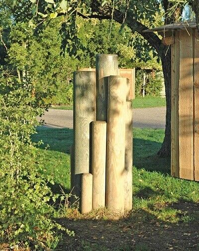 fE8AqbSzlLP4iO Palisaden Ø 10 cm aus kesseldruckimprägniertem Holz Palisade zur Beetumrandung Beeteinfassung