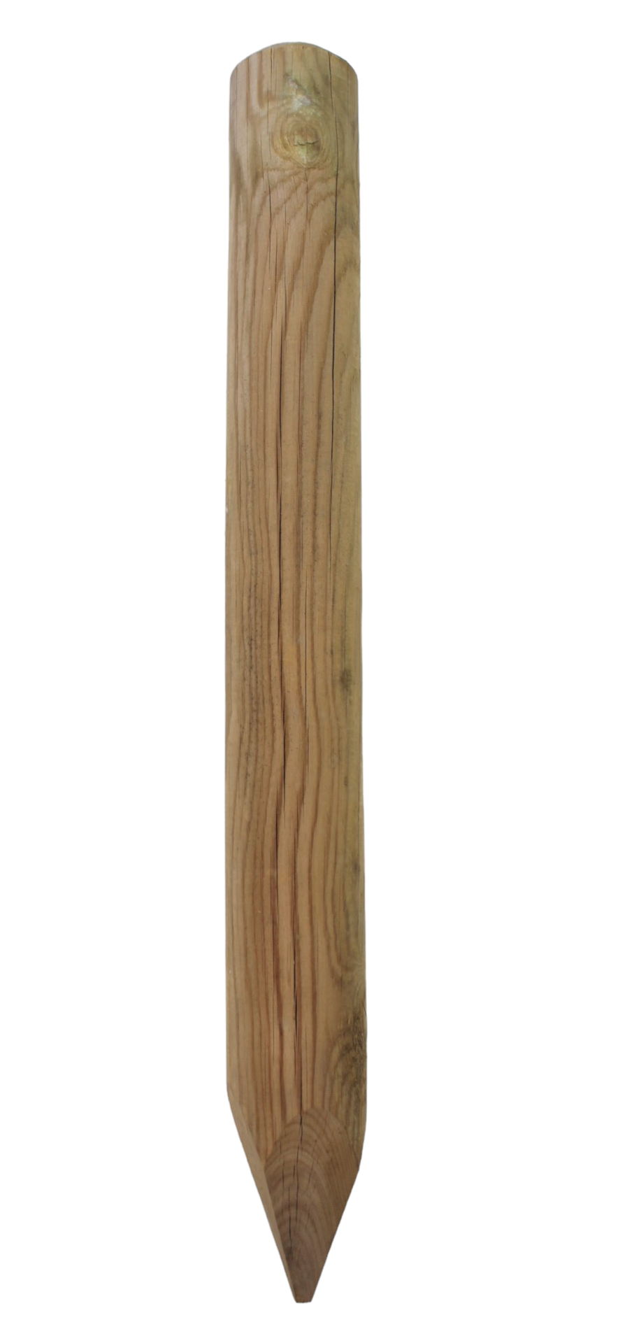 Foto-6 Pfahl Ø 8 cm, 75cm Länge gespitzt imprägniert Beeteinfassung Baumpfahl imprägniert