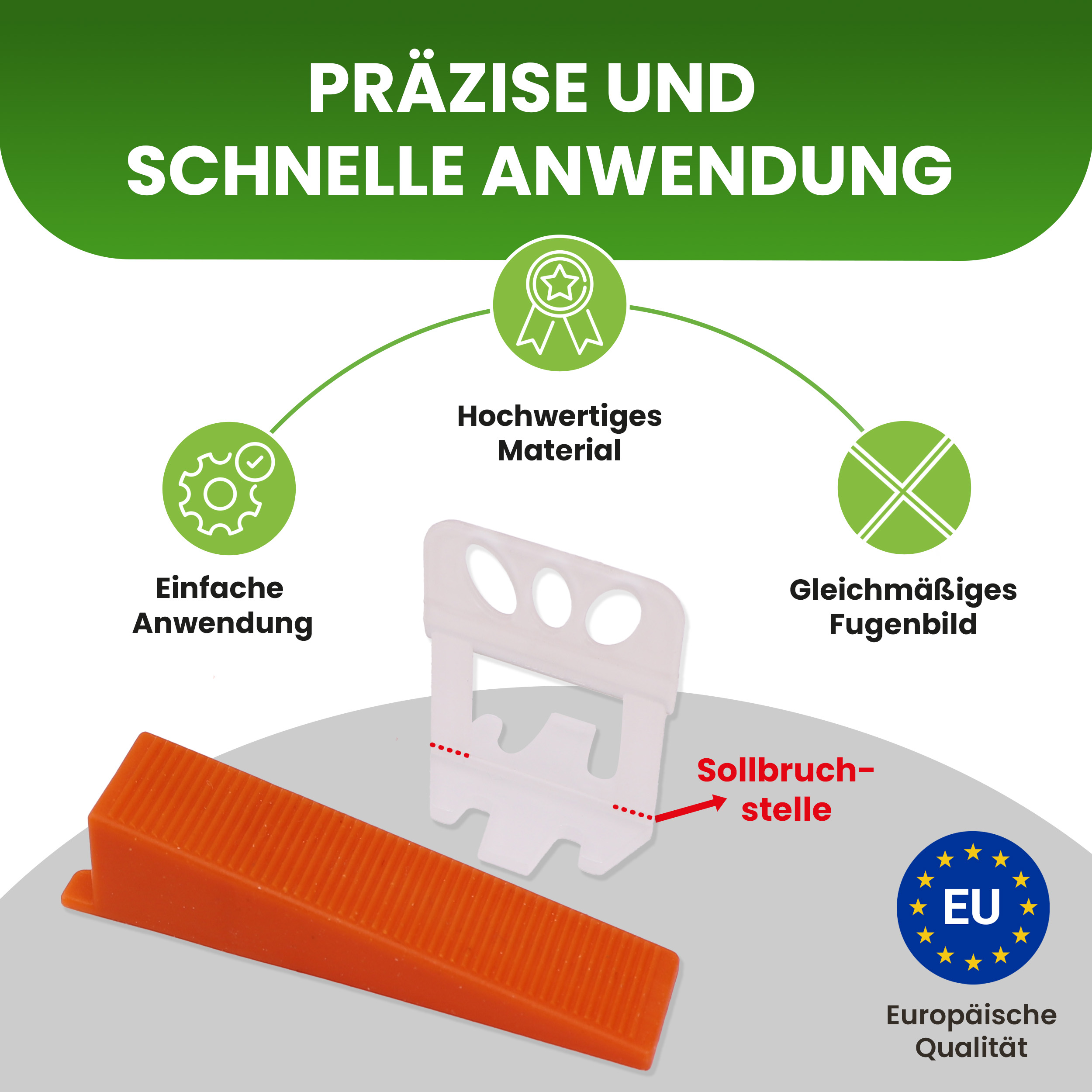 22GrNCNq2DENVf 100 Stück Fliesenkeile wiederverwendbare Montagekeile Kunststoff Nivelliersystem Verlegehilfe