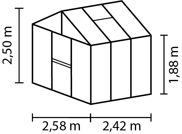 SK_GWH_Zeus_6200_40003477_40003478_40003479_40003480_40003481_40003482 Gewächshaus Zeus 6200 ESG/HKP, schwarz