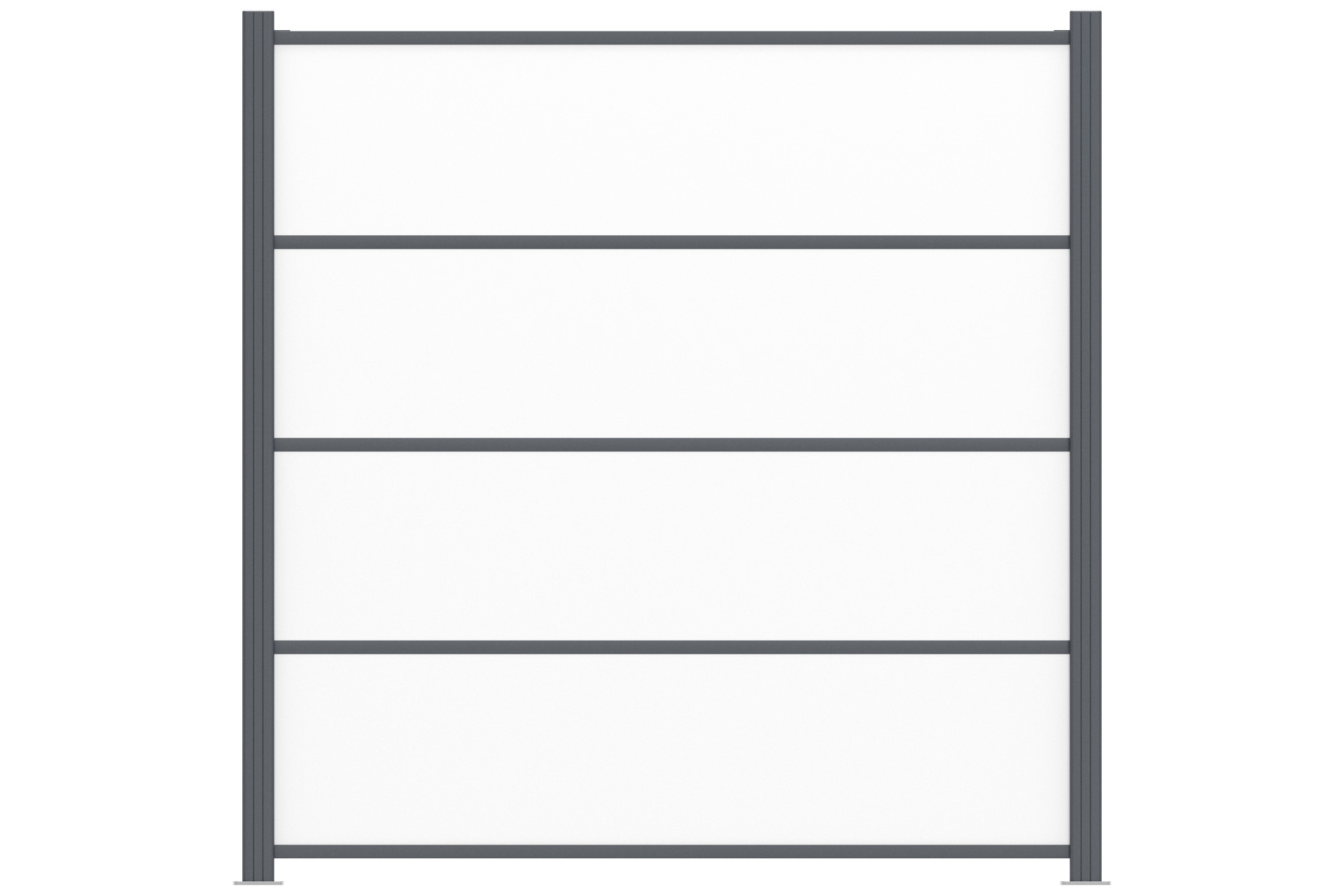 180x180-Milchglas Sichtschutz EASY-BOARDS Steckzaun Milchglas aus Acryl 4er-Set