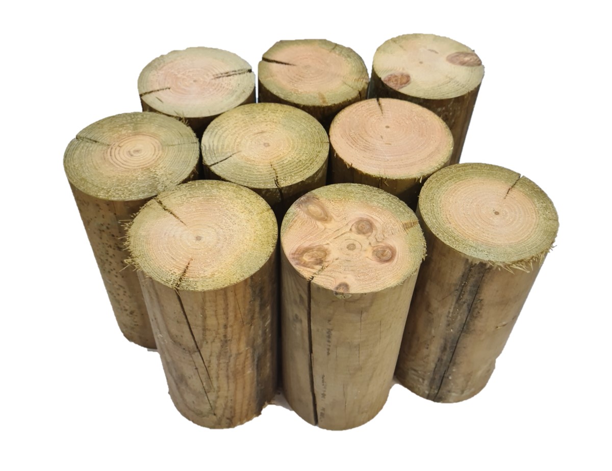 UnbenanntRFeJJ8w0HIUku Palisade Ø 12 cm Kiefer imprägniert Rundholz Pfosten Länge