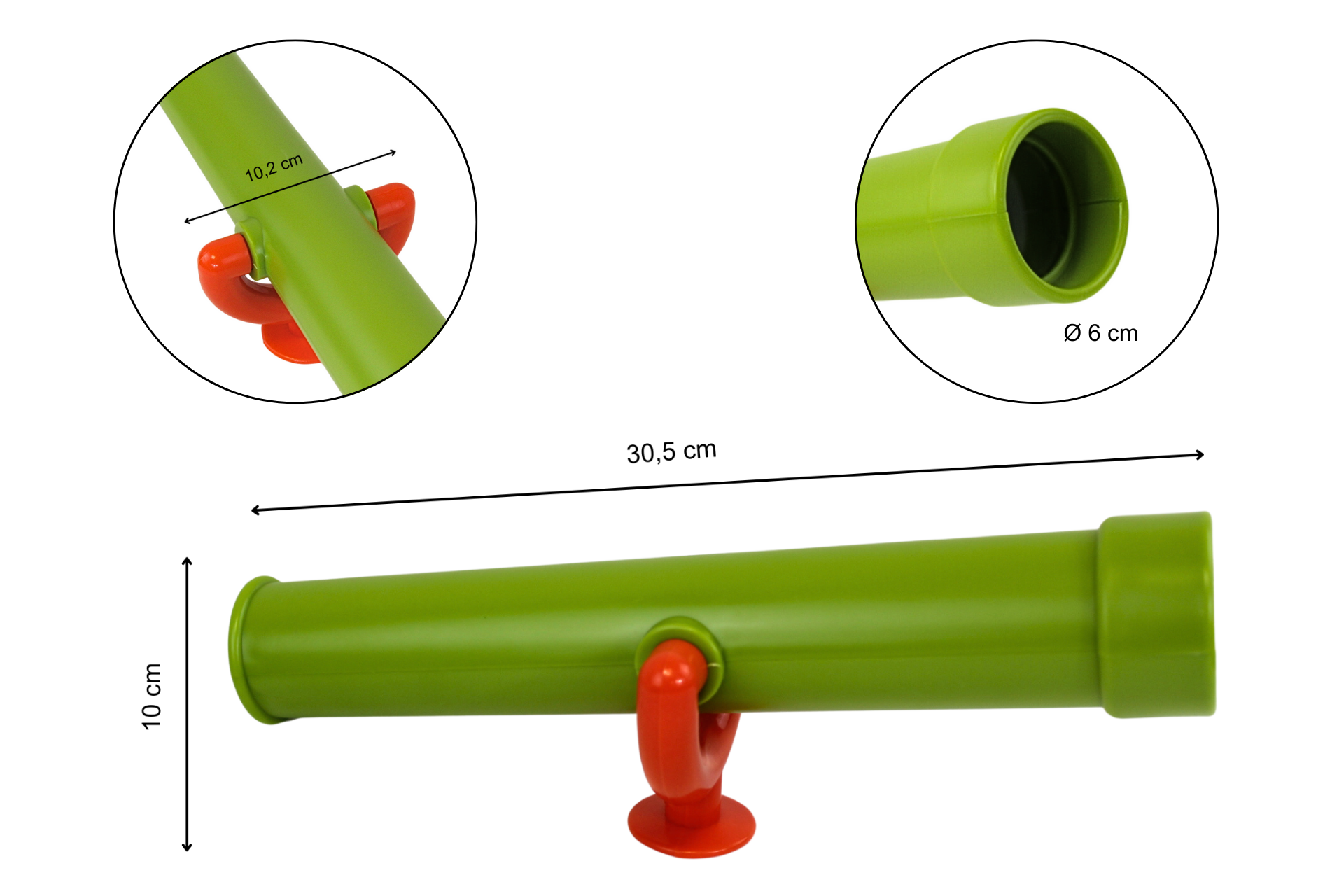 Teleskop Apfelgrün für Kinder Ø 60 x 310 mm 