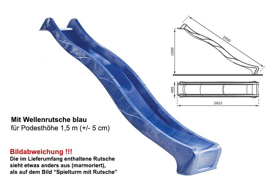 rutsche-zubehoer-898 Spielturm Premium S für Kinder mit Sandkasten und Schaukel