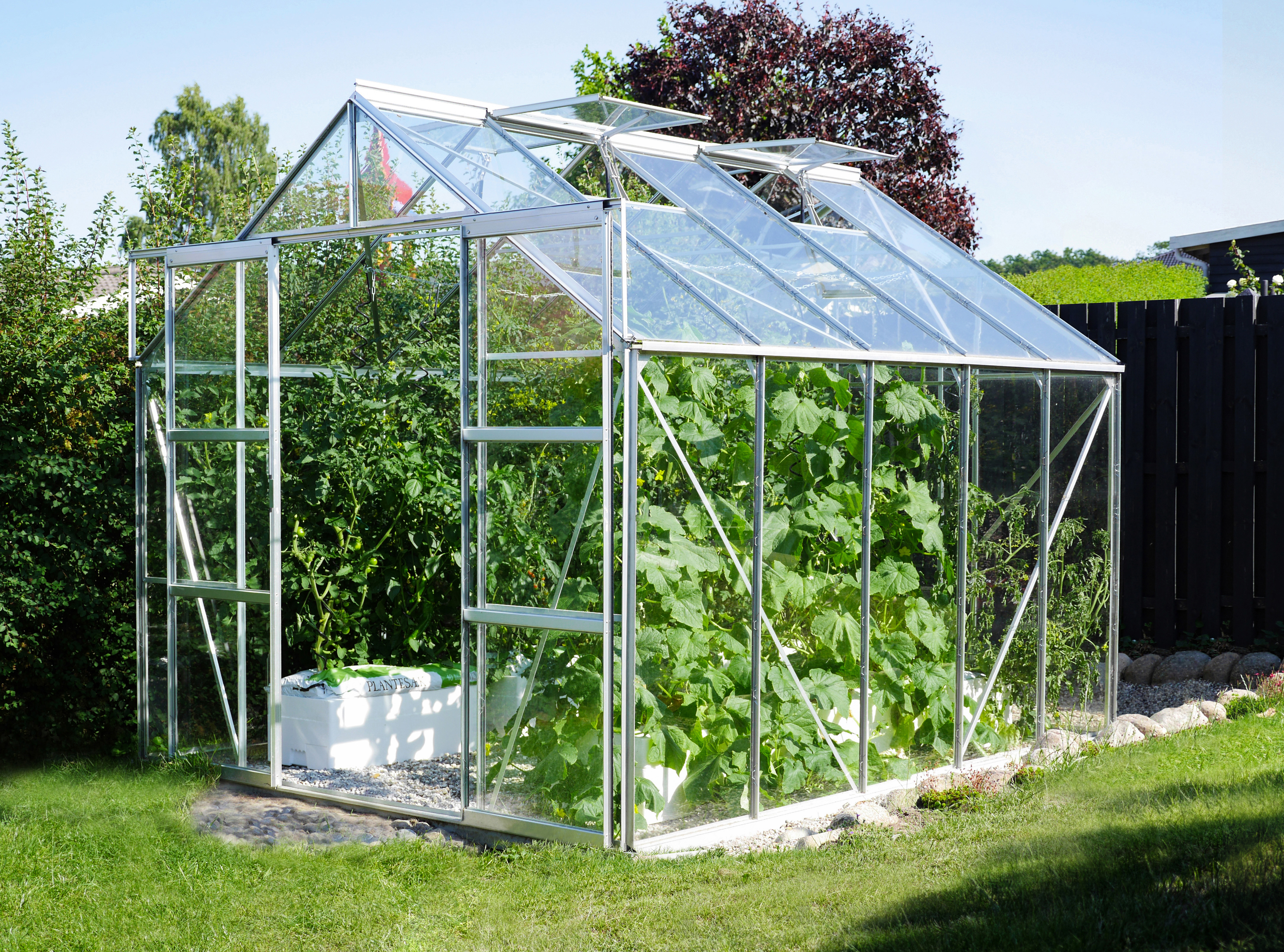 Gewächshaus Uranus 8300 ESG 3mm, alu