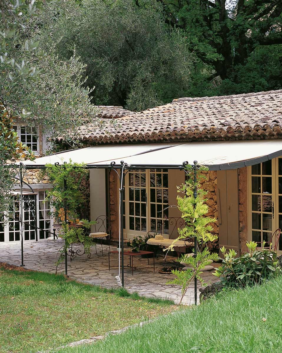 Unopiu Gebogene Anbaupergola Solaire Überdachung Set Breite 376 cm