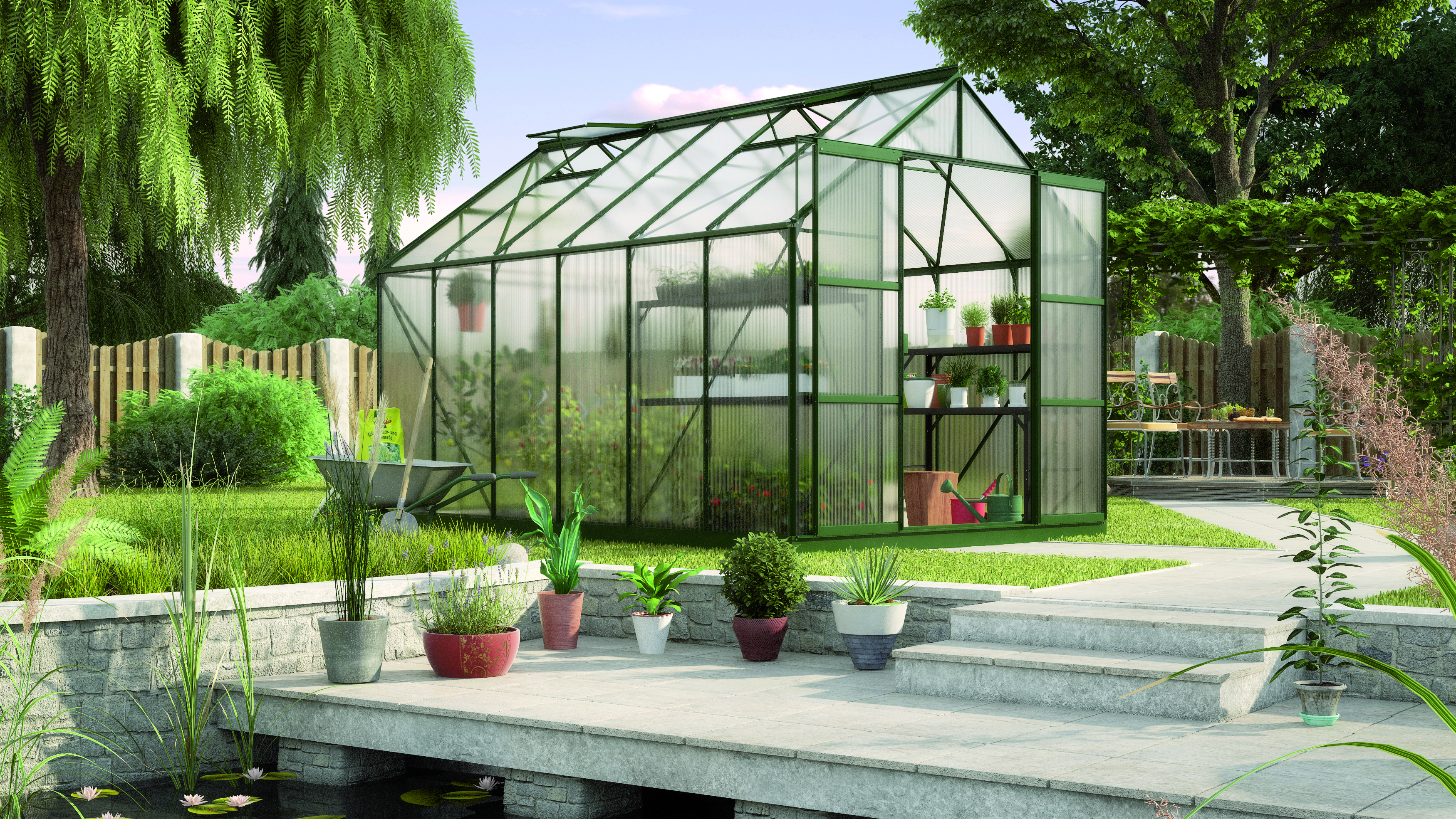 Gewächshaus Uranus 9900 HKP 6mm, smaragd