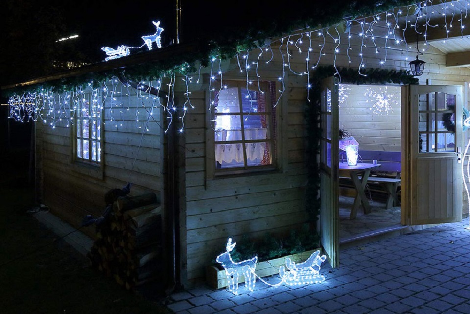b3IDjk3PxNDbHiH Rentier mit Schlitten 100 x 49 cm 216 LED beleuchtet für außen
