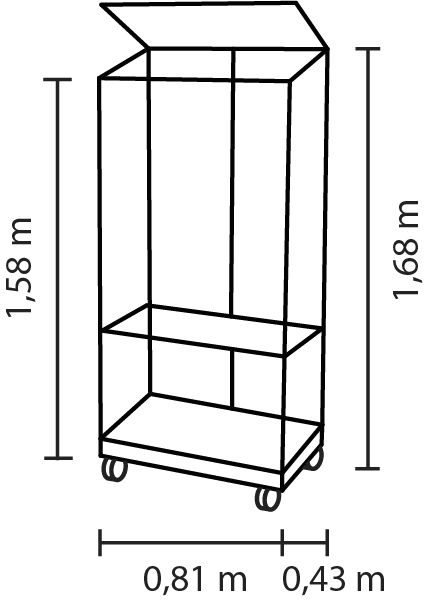 Gewächshaus Stad Balkongewächshaus 350 ESG Rollfundament