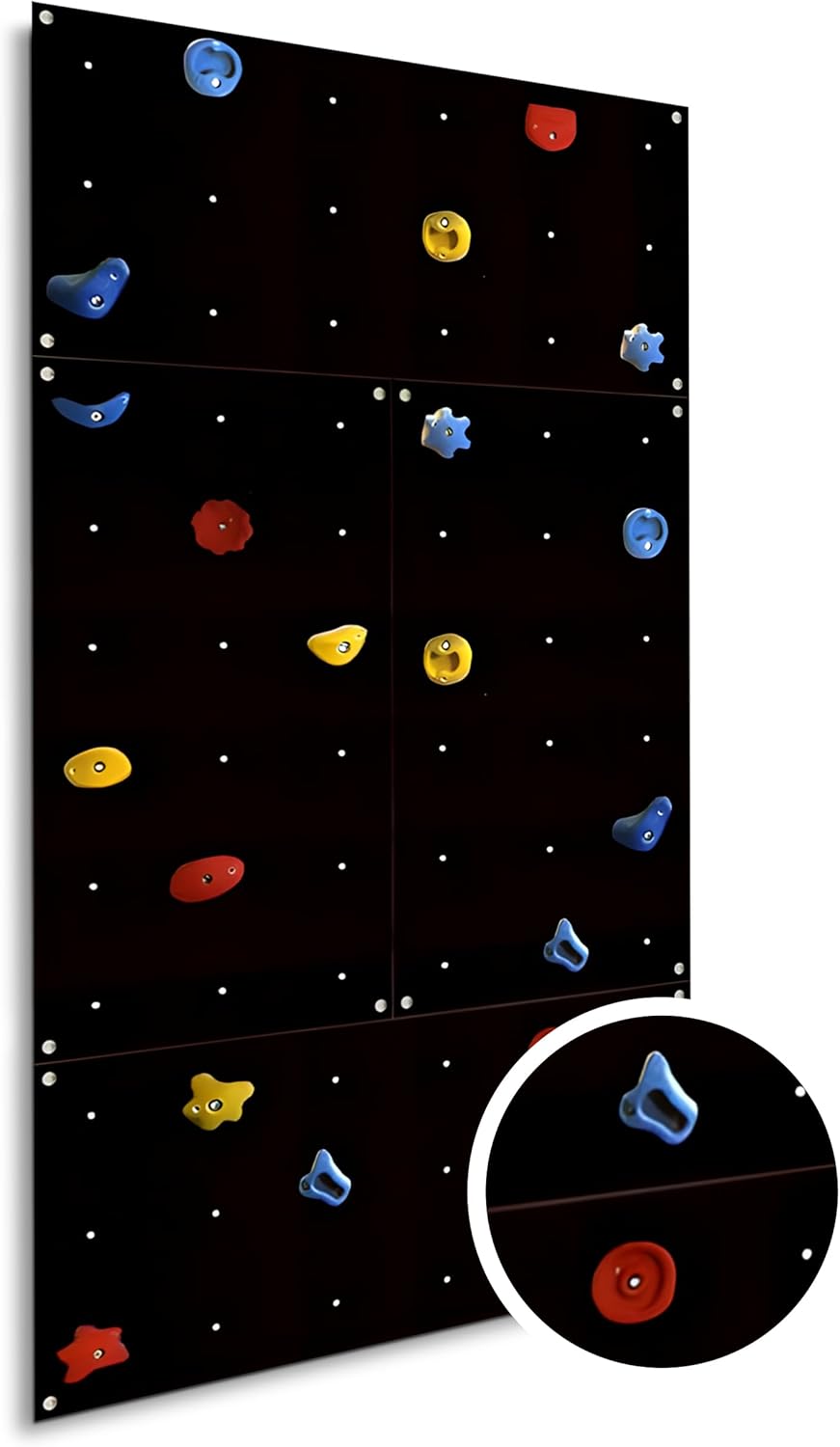 b1CTEGWZITFdw6d Kletterwand Outdoor mit bunten Klettersteinen und Montagematerial für Kinder und Erwachsene