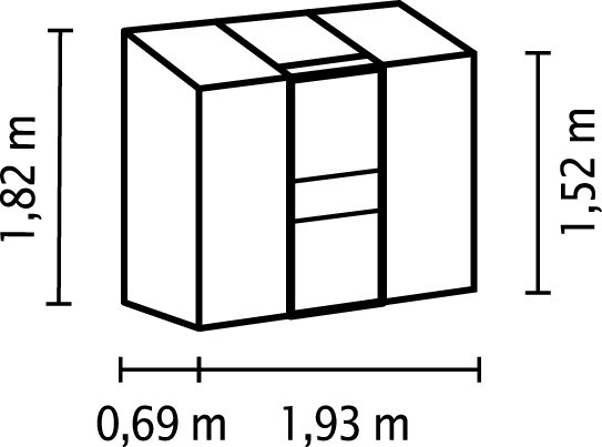 Gewächshaus Styx / Ida 1300 ESG3mm, smaragd