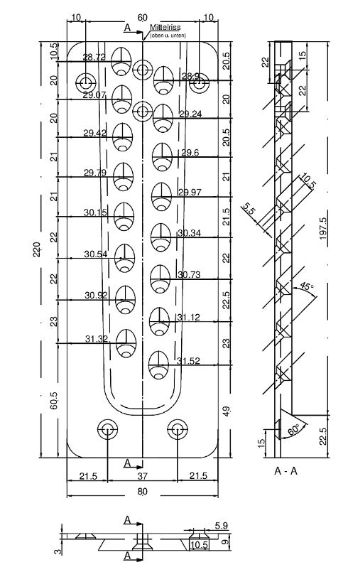 Pitzl Verbinder HVP Standard für Holz-Holzanschluss Maße 80 x 220 x 12 mm