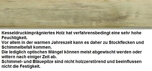 51dpZgrelHL Zaunlatten Kiefer imprägniert Holz Zaun Latte Stakete Zaunbrett Typ D (Ø 40 mm) |