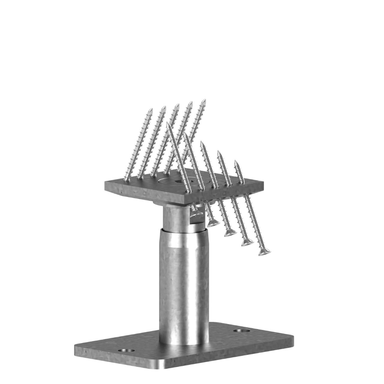 Pfostenträger PRO höhenverstellbar unsichtbare Verschraubung für Carport, Zäune