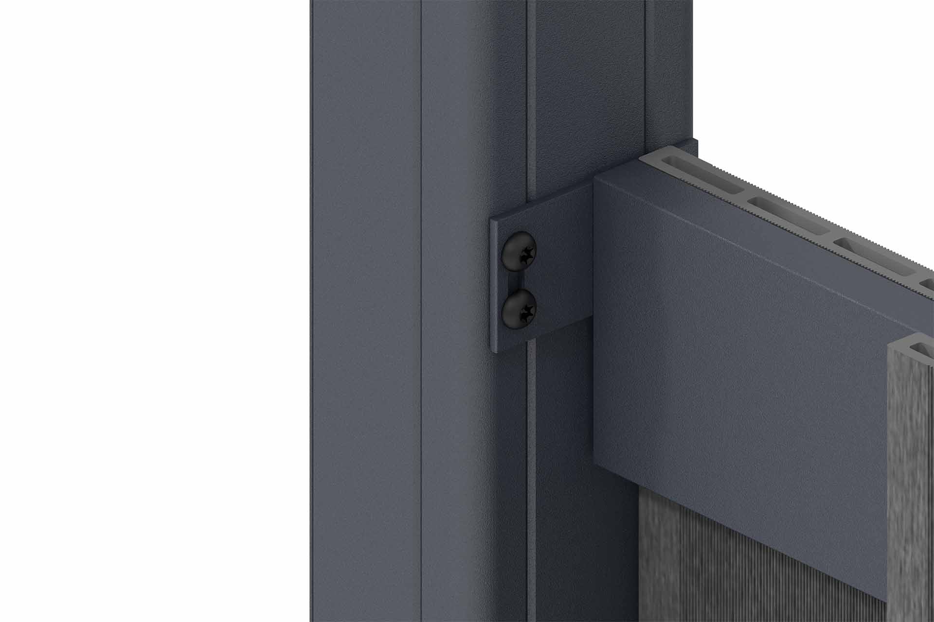 Sichtschutz WPC FABO DIY-Zaun T-Zaunhalter anthrazit 6er-Set inkl. Schrauben Sichtschutz WPC FABO DIY-Zaun T-Zaunhalter anthrazit 6er-Set inkl. Schrauben