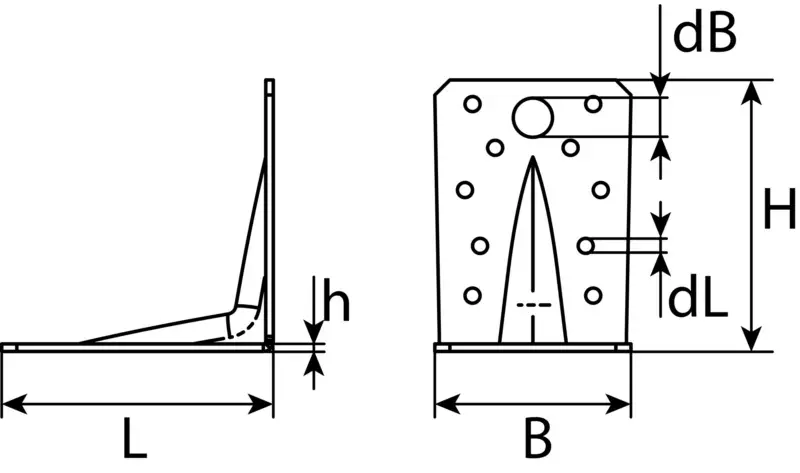 Winkelverbinder mit Steg 105x105x90x3 (Stahl feuerverzinkt (1 Stück) - 685 109)