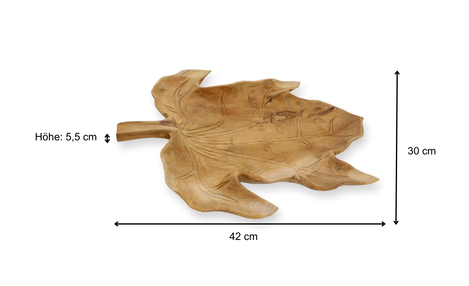 42-m Schale Teak Holzschale Massiv Teakholz Natur Unikat Deko Rustikal