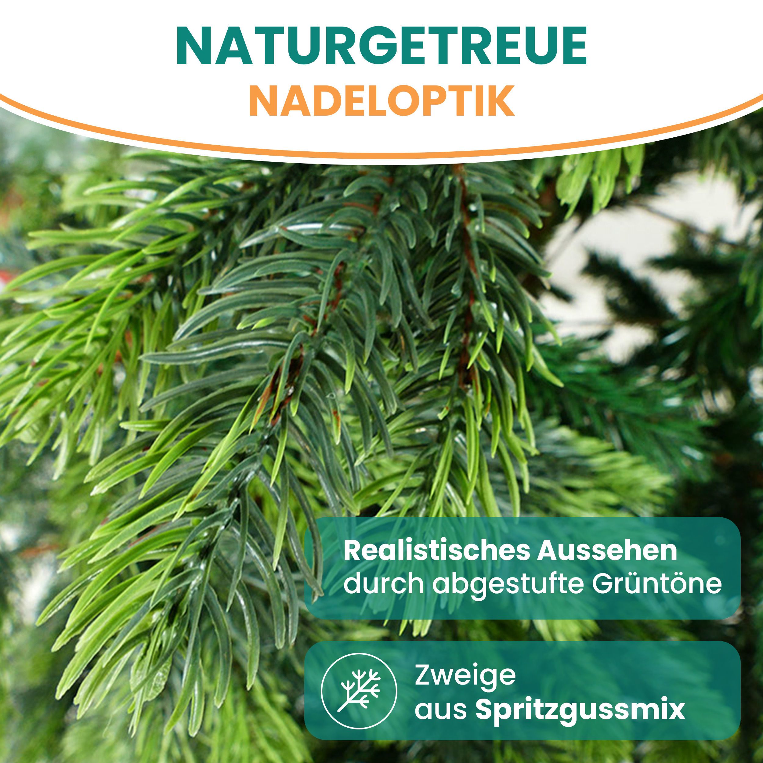 BonTree Tanne künstlicher Weihnachtsbaum ohne LED Christbaum