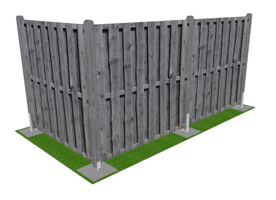 180x180-3x2wGl5WhN0h8KT Sichtschutz NATURA Bohlen-Zaun 180x180 cm Kiefer KDI grau
