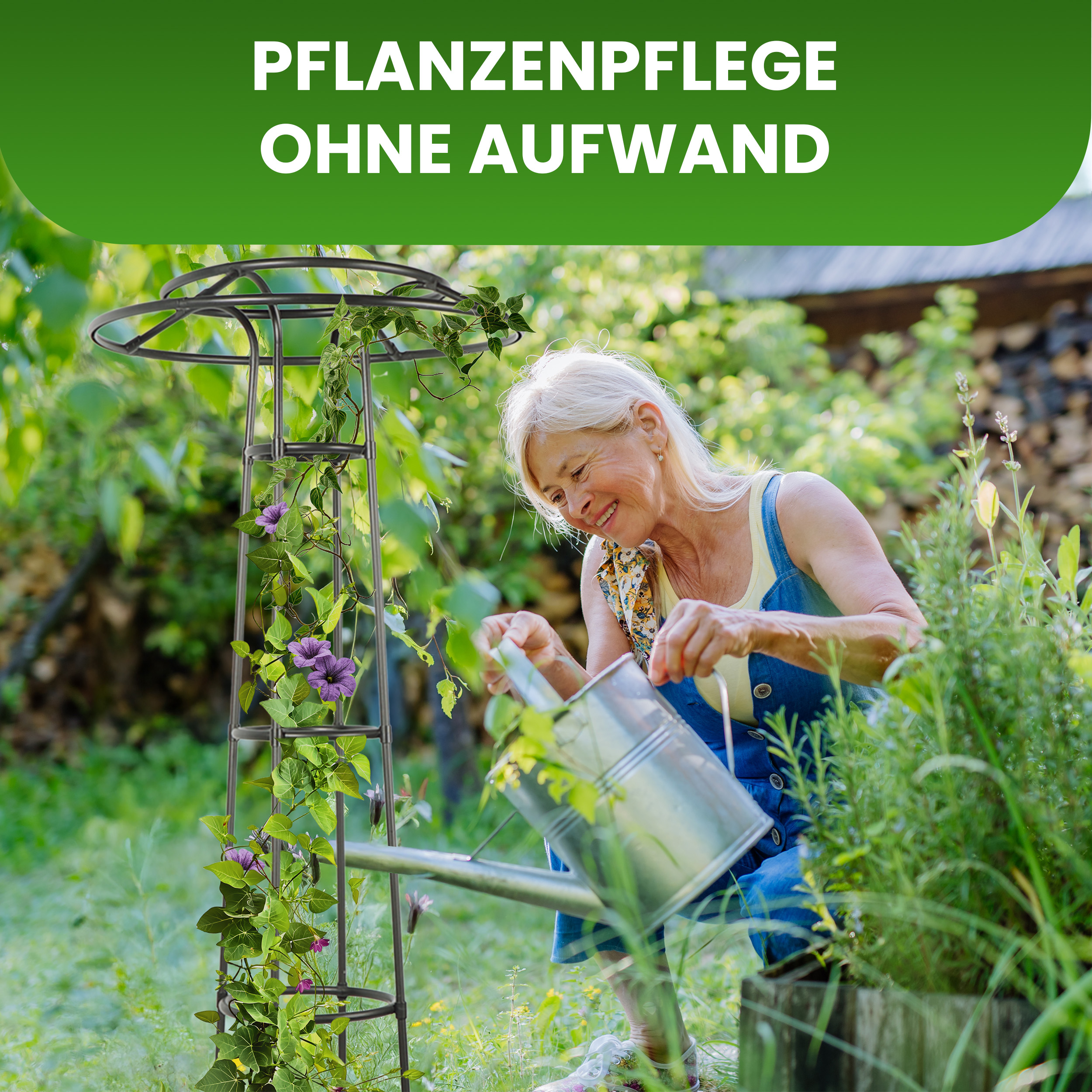 Rankturm mit Pilzkopf Höhe 185 cm freistehende Rankhilfe für Kletterpflanzen Rosen Rankturm mit Pilzkopf Höhe 185 cm freistehende Rankhilfe für Kletterpflanzen Rosen