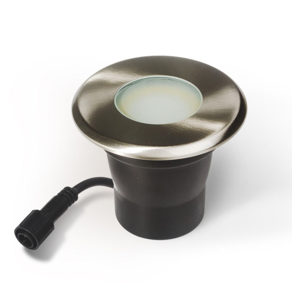 LED Bodeneinbaustrahler Außen Ø 12 cm rund wasserdicht warmweiß Bodenstrahler für Terrasse