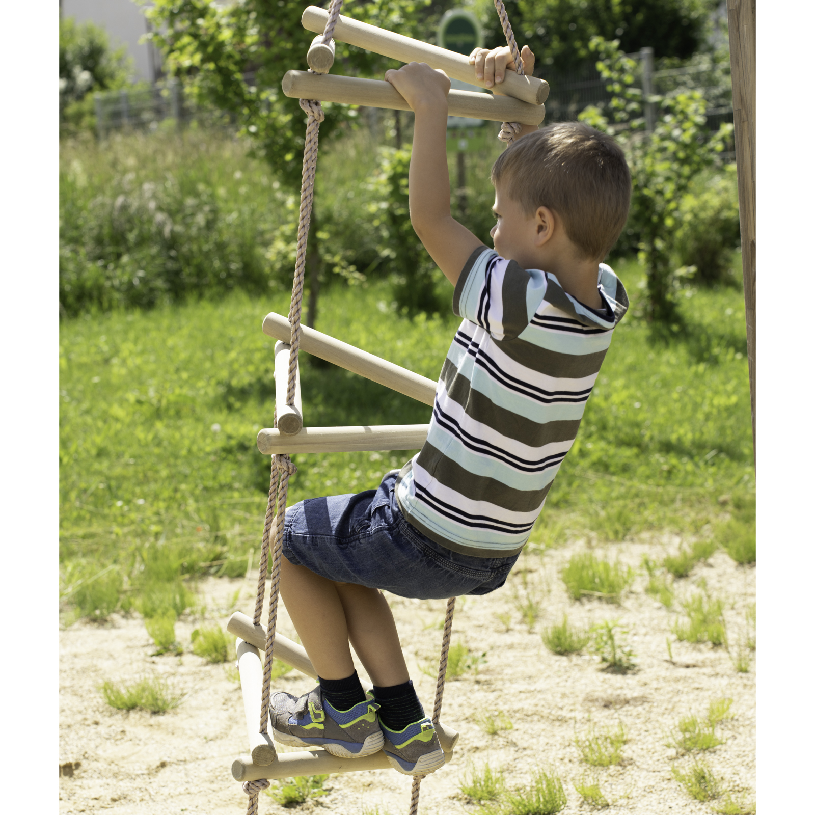 Strickleiter für Kinder Spielturm Klettern Leiter für Baumhaus Holzsprossen